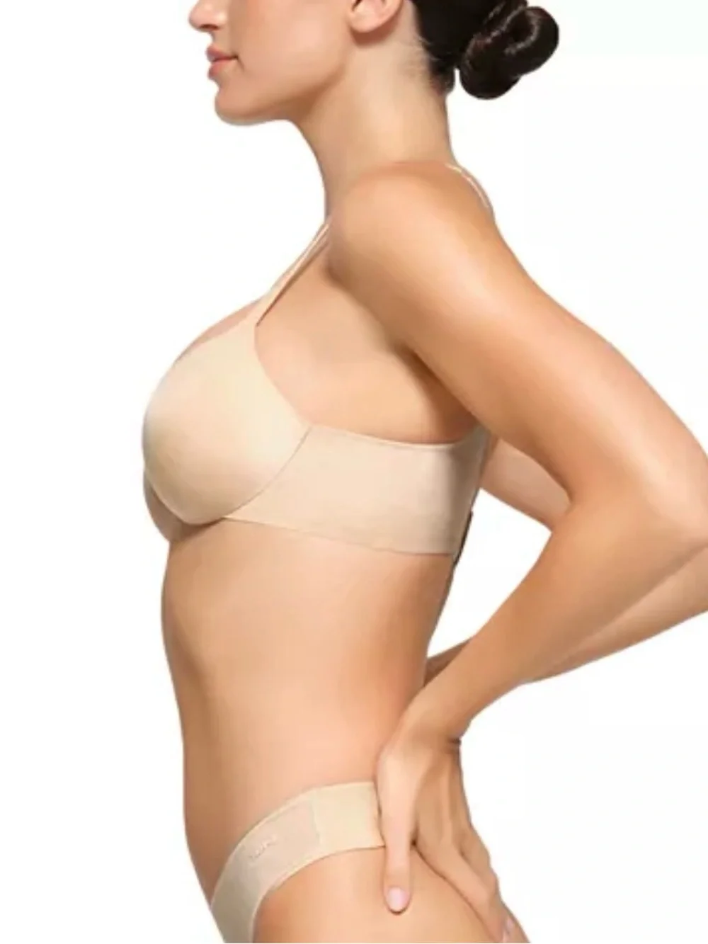 SKIMS Ultimate Push Up Plunge Bra Beige 32C NWT IN PACKAGE - Picture 3 of 11